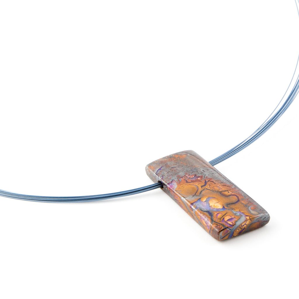 Boulder Opal and 18 Carat Gold Necklace