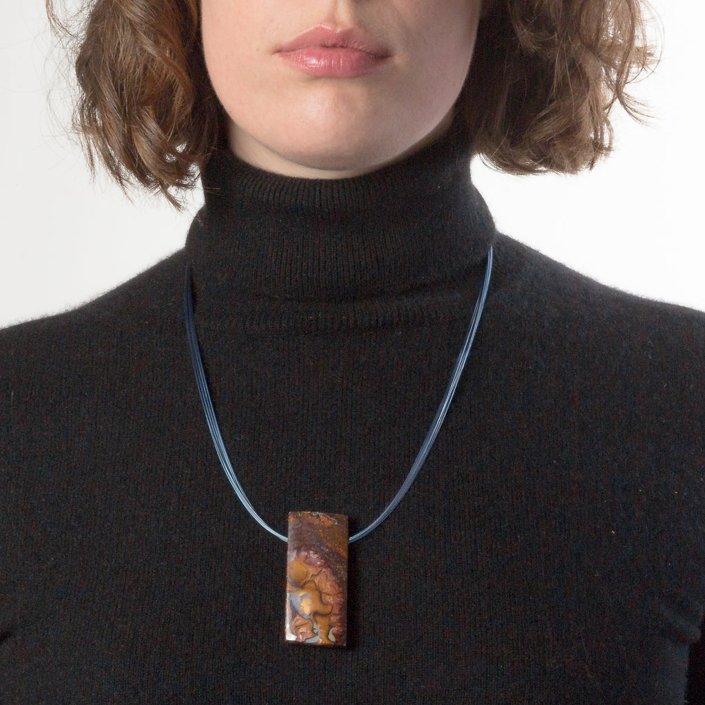 Boulder Opal and 18 Carat Gold Necklace