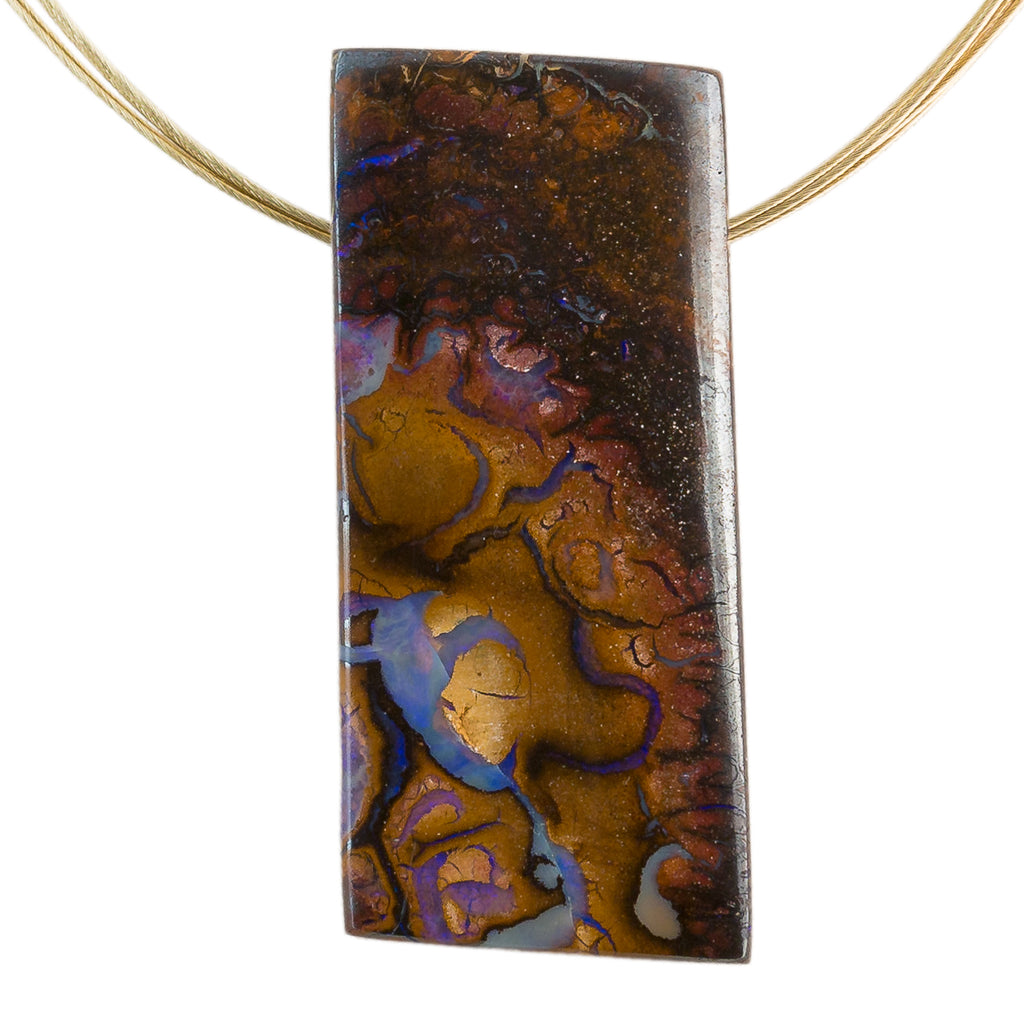 Boulder Opal and 18 Carat Gold Necklace