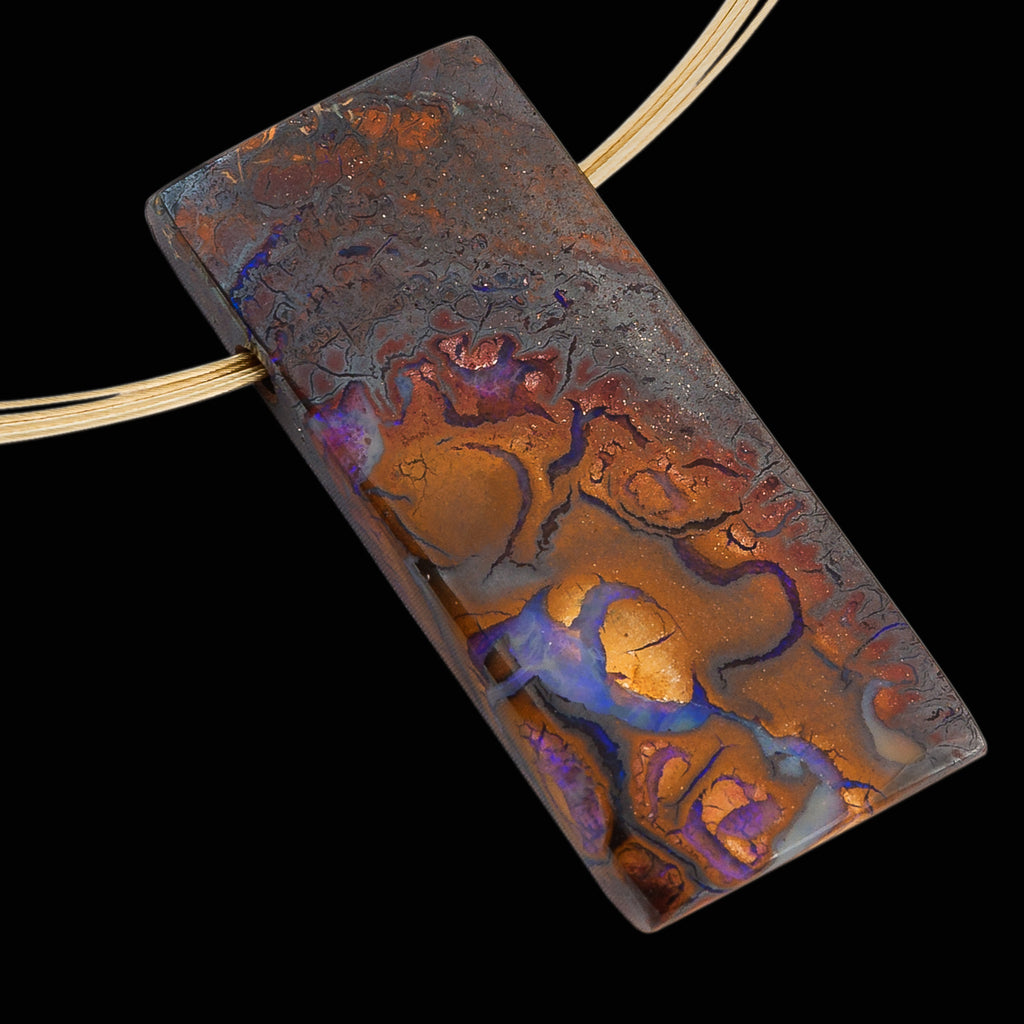 Boulder Opal and 18 Carat Gold Necklace