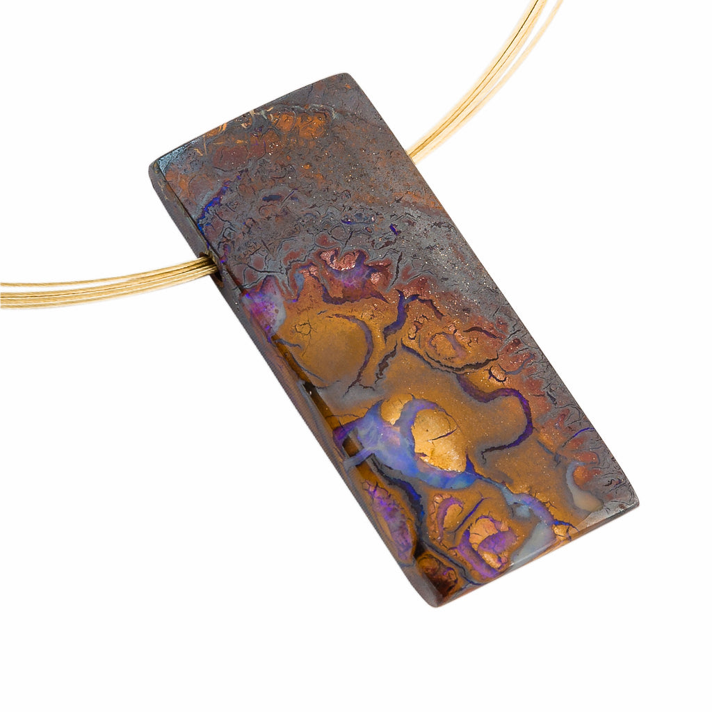 Boulder Opal and 18 Carat Gold Necklace