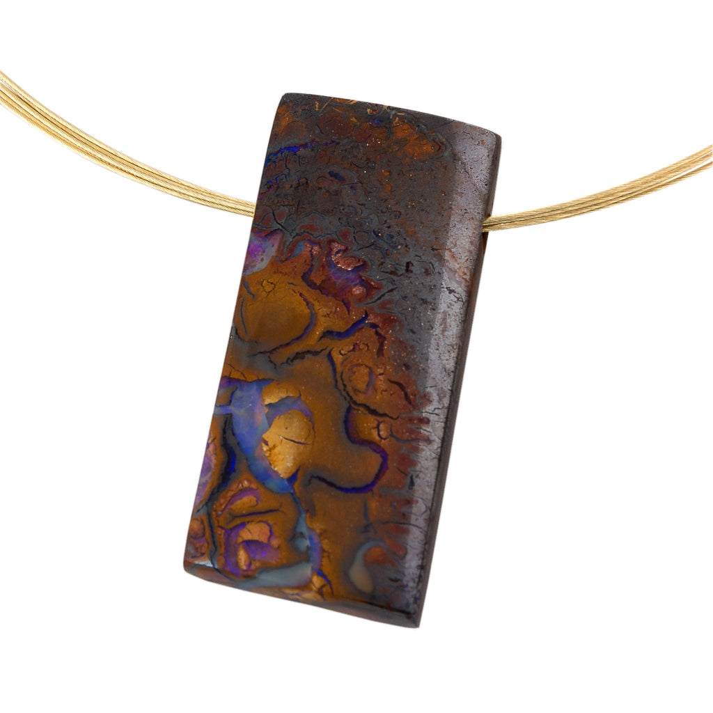 Boulder Opal and 18 Carat Gold Necklace